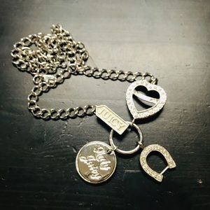 Juicy silver tone necklace